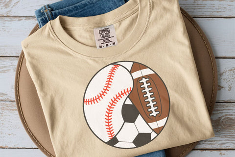 Split Football Soccer Baseball SVG: Baller Mom Design SVG DesignDestine 