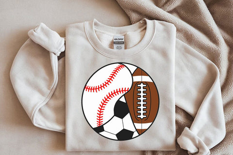 Split Football Soccer Baseball SVG: Baller Mom Design SVG DesignDestine 