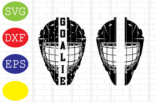 Split Goalie Mask Svg, Ice Hockey Svg, Hockey SticksSvg, Winter Sport Svg, Jpg, Eps, Dxf Files SVG DigitalSvgFiles 