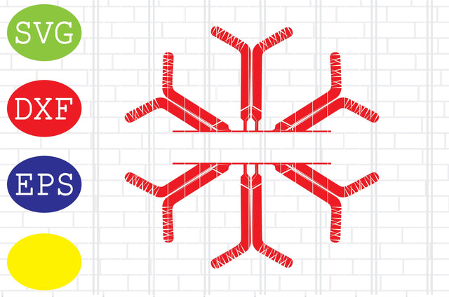 Split Hockey Goalie Sticks Snowflake Svg, Ice Hockey Svg, Hockey SticksSvg, Winter Sport Svg, Jpg, Eps, Dxf Files SVG DigitalSvgFiles 