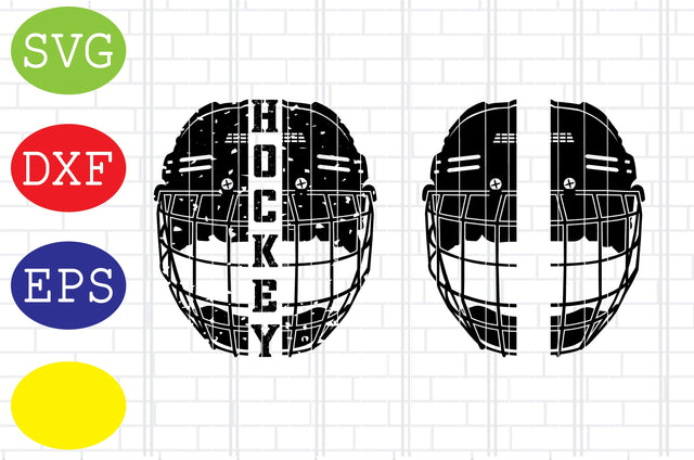 Split Hockey Helmet Svg, Ice Hockey Svg, Hockey SticksSvg, Winter Sport Svg, Jpg, Eps, Dxf Files SVG DigitalSvgFiles 
