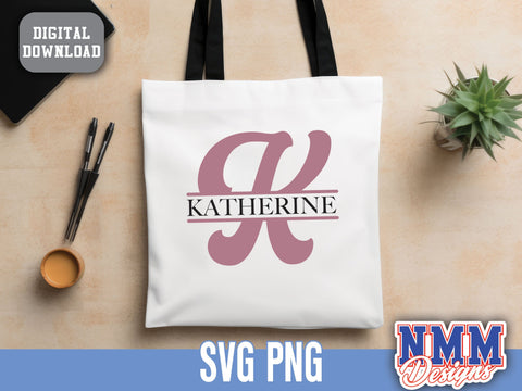 Split Monogram Alphabet SVG, Ai, PNG, Split Monogram Frame Alphabet, Cut File for Cricut, Silhouette, 26 Individual Svg Png Dxf Cut Files SVG NMMDesignsShop 