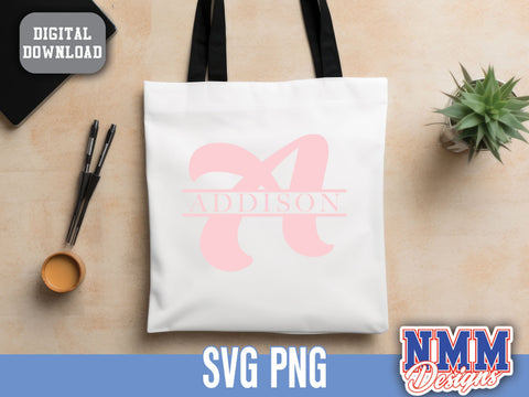 Split Monogram Alphabet SVG, Ai, PNG, Split Monogram Frame Alphabet, Cut File for Cricut, Silhouette, 26 Individual Svg Png Dxf Cut Files SVG NMMDesignsShop 