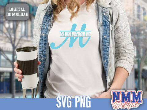 Split Monogram Alphabet SVG, Ai, PNG, Split Monogram Frame Alphabet, Cut File for Cricut, Silhouette, 26 Individual Svg Png Dxf Cut Files SVG NMMDesignsShop 
