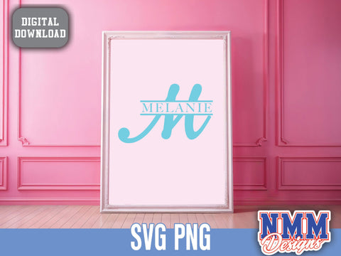 Split Monogram Alphabet SVG, Ai, PNG, Split Monogram Frame Alphabet, Cut File for Cricut, Silhouette, 26 Individual Svg Png Dxf Cut Files SVG NMMDesignsShop 