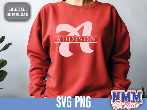 Split Monogram Alphabet SVG, Ai, PNG, Split Monogram Frame Alphabet, Cut File for Cricut, Silhouette, 26 Individual Svg Png Dxf Cut Files SVG NMMDesignsShop 