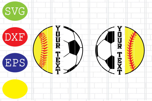 Split Name Baseball and Soccer Ball, Sport Ball Svg, Tennis Silhouette, Tennis Fan Svg, Jpg, Eps, Dxf Files SVG DigitalSvgFiles 