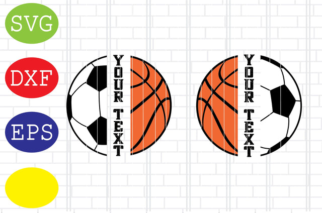Split Name Basketball and Soccer, Sport Ball Svg, Tennis Silhouette, Tennis Fan Svg, Jpg, Eps, Dxf Files SVG DigitalSvgFiles 