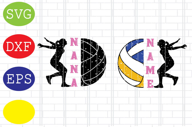 Split Name Volleyball Girl Svg, Volleyball Svg, Volleyball Cut Files, Game Day Svg, Jpg, Eps, Dxf Files SVG DigitalSvgFiles 