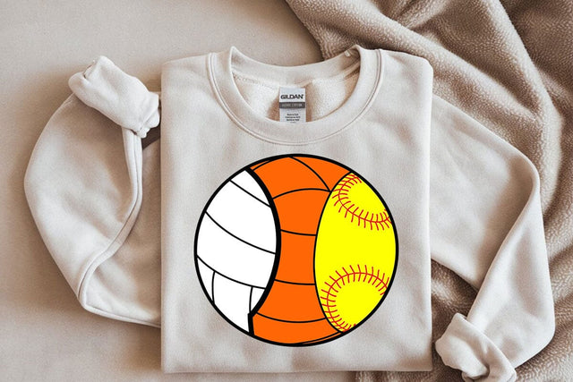 Split Volleyball Basketball Softball SVG: Baller Mom Design SVG DesignDestine 