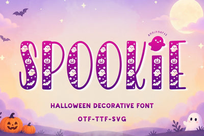 Spookie - Halloween Font with SVG Alphabet Font AnningArts Design 