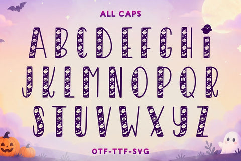 Spookie - Halloween Font with SVG Alphabet Font AnningArts Design 
