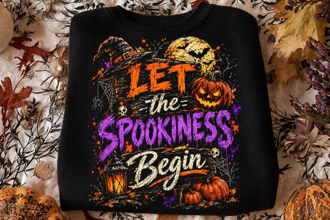 Spookiness Begin Halloween Pumpkin PNG SVG DesignDestine 
