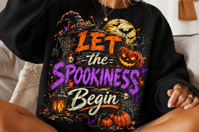 Spookiness Begin Halloween Pumpkin PNG SVG DesignDestine 