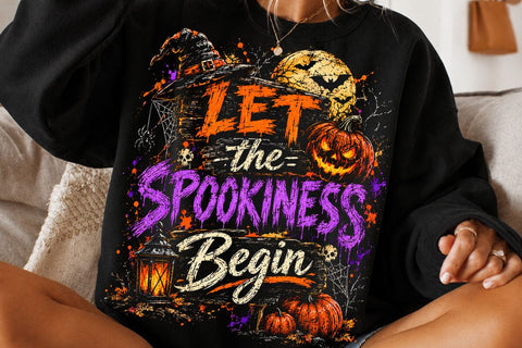 Spookiness Begin Halloween Pumpkin PNG SVG DesignDestine 