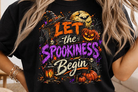 Spookiness Begin Halloween Pumpkin PNG SVG DesignDestine 
