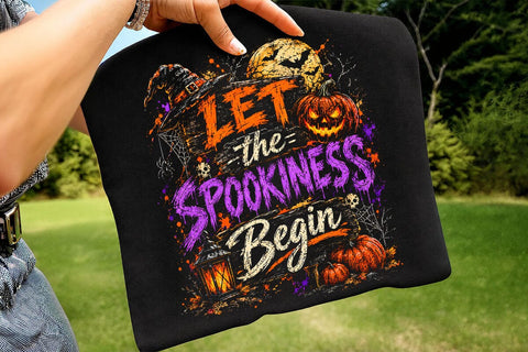 Spookiness Begin Halloween Pumpkin PNG SVG DesignDestine 