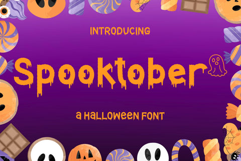 Spooktober - Halloween Font Font AEN Creative Store 