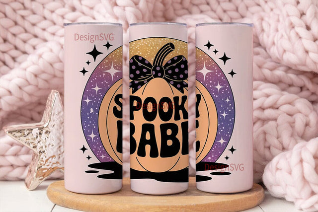 Spooky Babe 20oz Tumbler Design Sublimation DesignSVG 