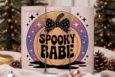 Spooky Babe 20oz Tumbler Design Sublimation DesignSVG 