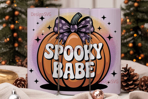 Spooky Babe 20oz Tumbler Design Sublimation DesignSVG 