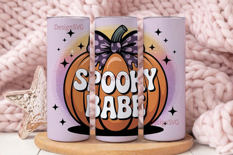 Spooky Babe 20oz Tumbler Design Sublimation DesignSVG 