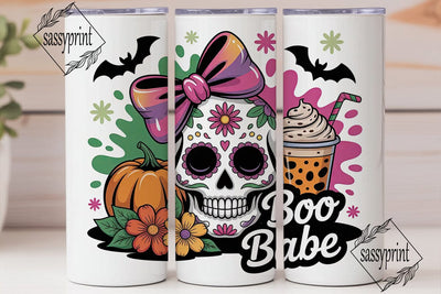 Spooky Babe Halloween 20oz Tumbler Wrap Sublimation sassyprint 