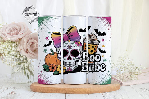Spooky Babe Halloween 20oz Tumbler Wrap Sublimation sassyprint 