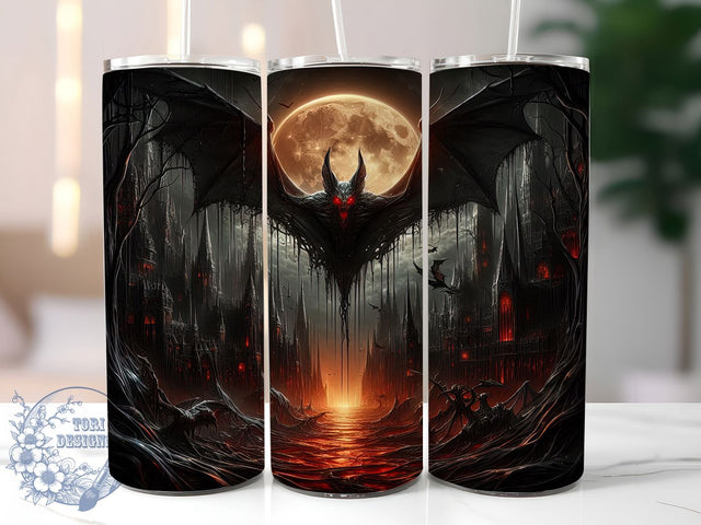 Spooky Bat Halloween Tumbler Wrap, Bat Wrap, Scary Design, 20Oz Tumbler, Sublimation Design, Spooky Gift, Horror Theme Sublimation ToriDesigns 