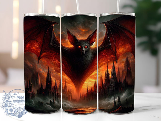 Spooky Bat Halloween Tumbler Wrap, Bat Wrap, Scary Design, 20Oz Tumbler, Sublimation Design, Spooky Gift, Horror Theme Sublimation ToriDesigns 