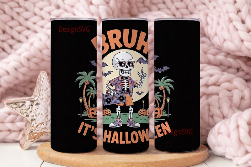 Spooky Beach Halloween 20oz Tumbler Wrap Sublimation DesignSVG 
