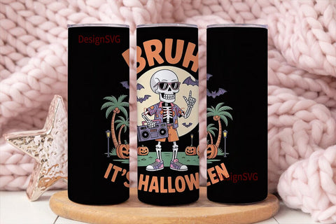 Spooky Beach Halloween 20oz Tumbler Wrap Sublimation DesignSVG 