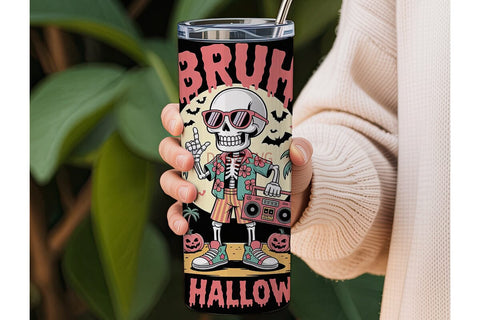 Spooky Beach Halloween 20oz Tumbler Wrap Sublimation DesignSVG 