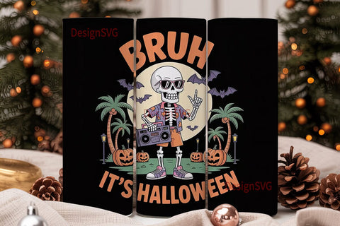 Spooky Beach Halloween 20oz Tumbler Wrap Sublimation DesignSVG 