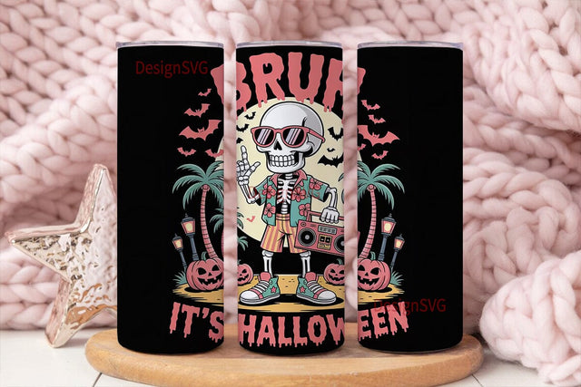 Spooky Beach Halloween 20oz Tumbler Wrap Sublimation DesignSVG 