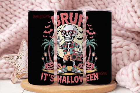 Spooky Beach Halloween 20oz Tumbler Wrap Sublimation DesignSVG 