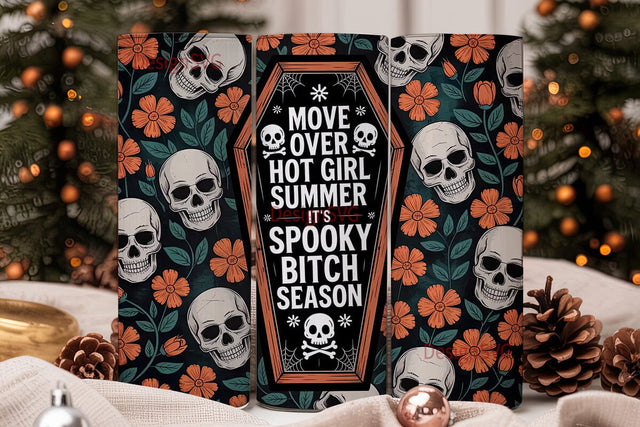 Spooky Bitch Tumbler Wrap 20oz Sublimation DesignSVG 