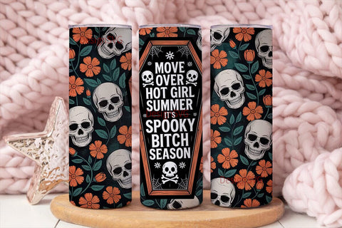 Spooky Bitch Tumbler Wrap 20oz Sublimation DesignSVG 