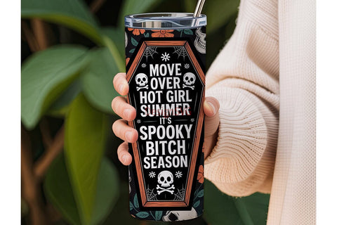 Spooky Bitch Tumbler Wrap 20oz Sublimation DesignSVG 