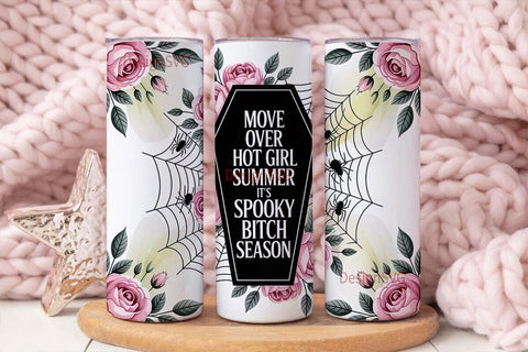 Spooky Bitch Tumbler Wrap PNG Sublimation DesignSVG 