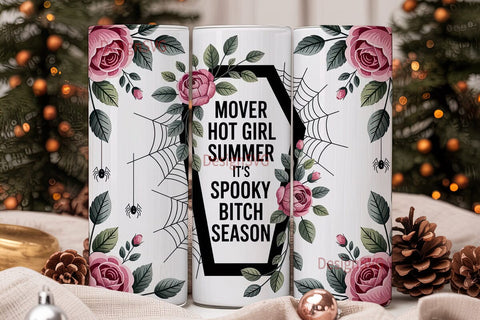 Spooky Bitch Tumbler Wrap PNG Sublimation DesignSVG 