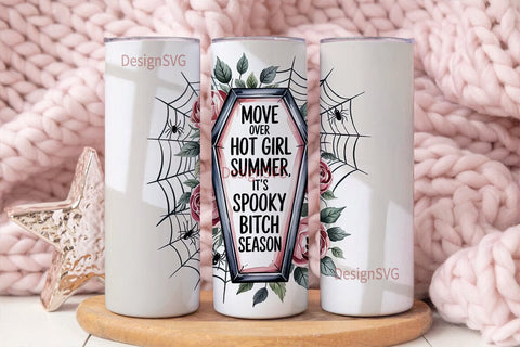 Spooky Bitch Tumbler Wrap PNG Sublimation DesignSVG 
