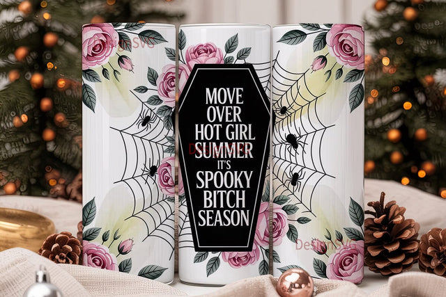 Spooky Bitch Tumbler Wrap PNG Sublimation DesignSVG 