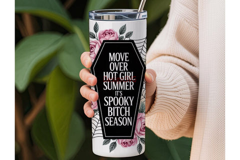 Spooky Bitch Tumbler Wrap PNG Sublimation DesignSVG 