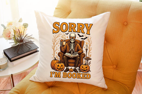 Spooky Book Lover Skeleton Png Sublimation designartist 