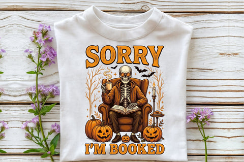 Spooky Book Lover Skeleton Png Sublimation designartist 