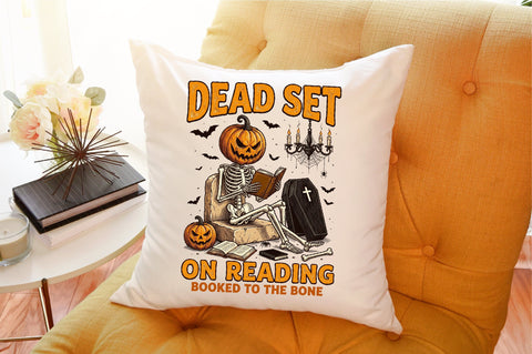 Spooky Bookish Halloween -Skeleton Png Sublimation designartist 