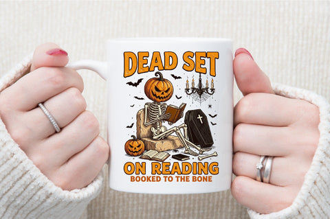 Spooky Bookish Halloween -Skeleton Png Sublimation designartist 