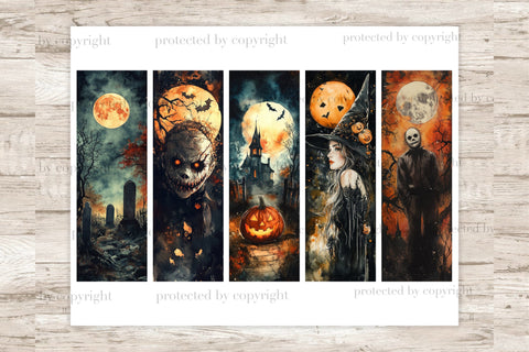 Spooky Bookmarks | Halloween Printable Set SVG GlamArtZhanna 