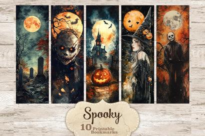 Spooky Bookmarks | Halloween Printable Set SVG GlamArtZhanna 